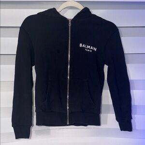 Balmain Black Hoodie with Logo